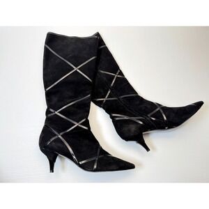 Georgina Goodman‎ Suede Kitten Heel Boots Women 40 US 9? NWOB Art to wear RARE